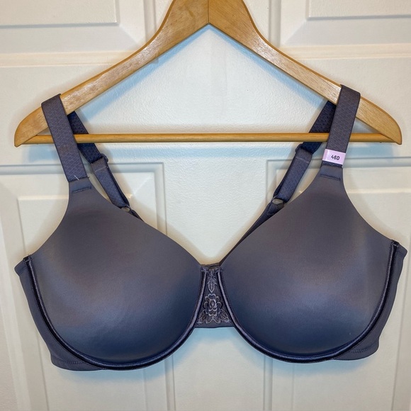 Vanity Fair Beauty Back Smoothing Full Figure Bra Sz 46D Steel Violet NWOT 76380 - Picture 1 of 13